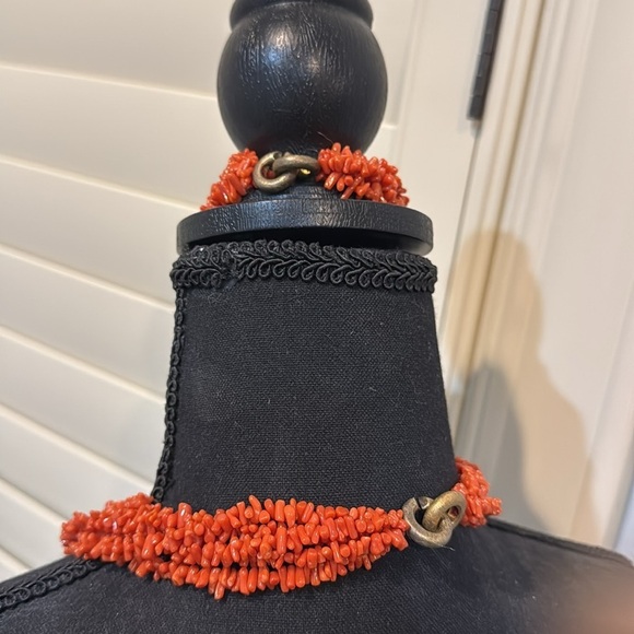 Vintage 5 Strand Natural Branch Mediterranean Coral Necklace & iBracelet - Picture 4 of 5